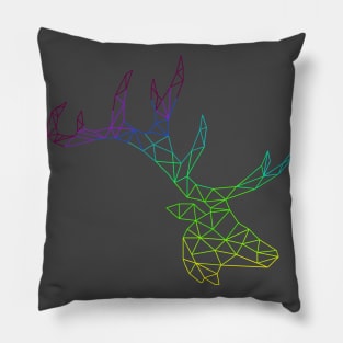 Geometric rainbow stag Pillow