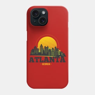 Retro Atlanta, Georgia Skyline Phone Case