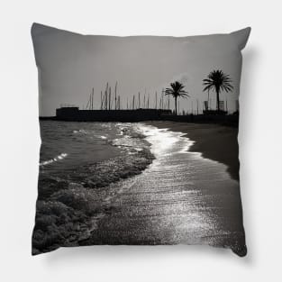 Monochrome Beach Pillow