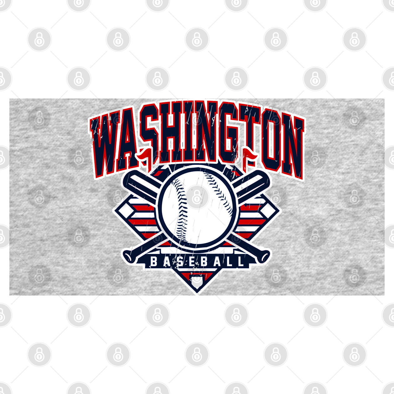 funandgames Vintage Washington Baseball Long Sleeve T-Shirt