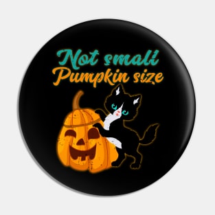 Not Small Pumpkin Size Cute Halloween Cat Pin
