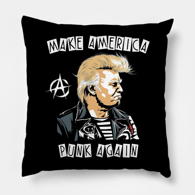 Trump Make America Punk Again Pillow by ShirtFace