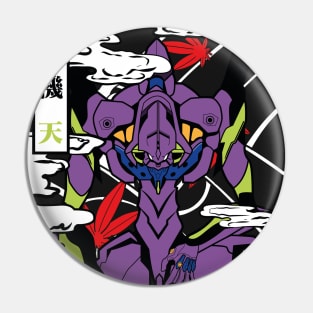 japan Evangelion flowers Pin