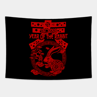 Chinese New Year 2023 - Year of the Rabbit Chinese Zodiac Tapestry