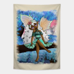 African American Fairy inTree Tapestry