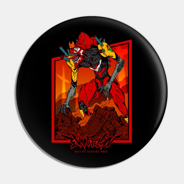 Eva 02 Berserk Mode Pin by svthyp