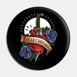 Heart Breaker Tattoo Pin