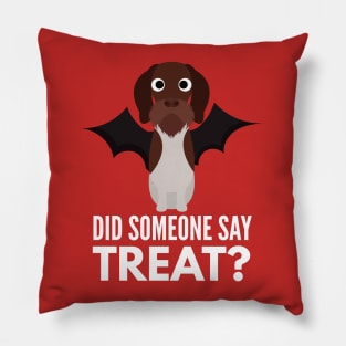 German Wirehaired Pointer Halloween Trick or Treat Pillow