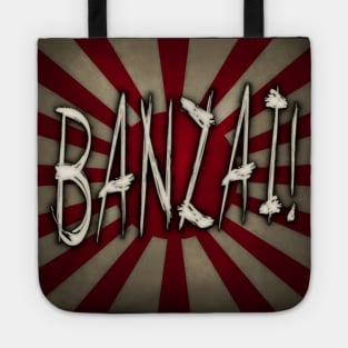 BANZAI! - Weathered Imperial Japan Flag - Rising Sun Tote