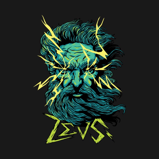 Thunder God's Fury | Mighty Zeus Wields Lightning | MythoCom by Popculture Tee Collection