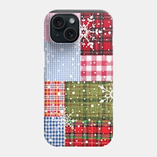 Christmas checkered pattern. Phone Case