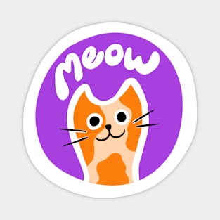 Orange Cat Meow Magnet