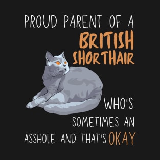 Proud Parents of British Shorthair Pet Cat T-Shirt