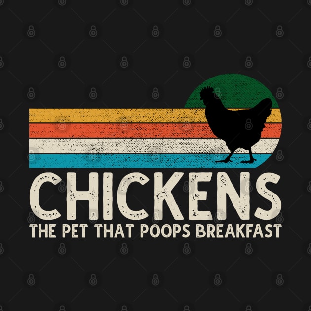 Chickens The Pet That Poops Breakfast Funny Farmers by DragonTees