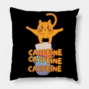 Coffee & Cats - Catfeine, Catfeine, Catfeine Pillow