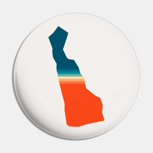 Delaware State Retro Map Pin