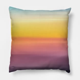 Warm Dawn Sky Horizon Landscape Pillow