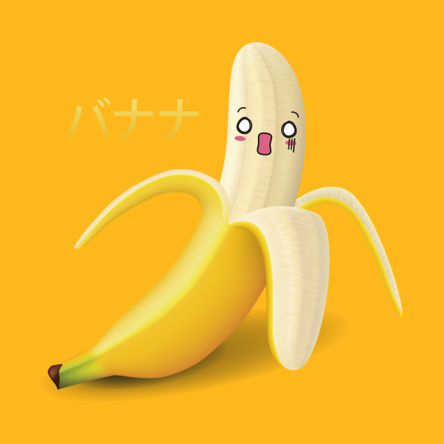 Cute Japanese Banana Anime Style Kawaii Food Kawaii Food TShirt