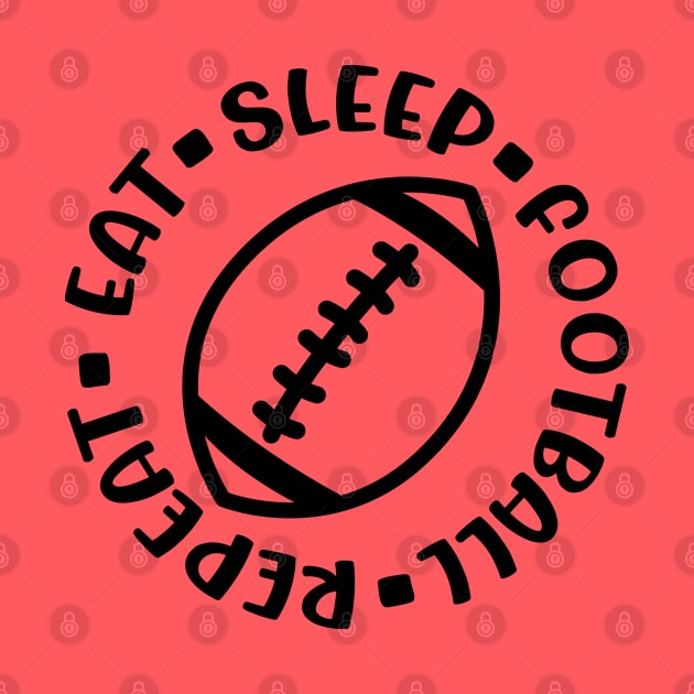 Eat Sleep Football Repeat Boys Cute Funny by GlimmerDesigns