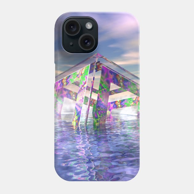 Floating Fractal Phone Case by perkinsdesigns