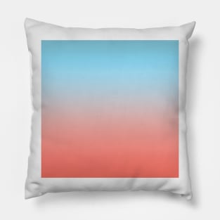 Light blue and pink color gradient Pillow