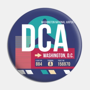 Washington, DC (DCA) Airport Code Baggage Tag E Pin