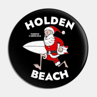 Holden Beach, NC Christmas Vacationing Skiing Santa Pin