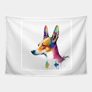 Basenji Dog In Watercolor & Pen Tapestry