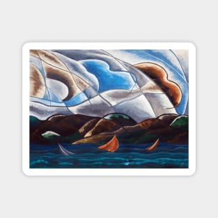 Clouds and Water Modernist Abstract Arthur Dove Painting. Magnet