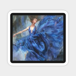 Blue dancer Magnet