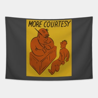 Vintage Behavioral Propaganda Poster Tapestry