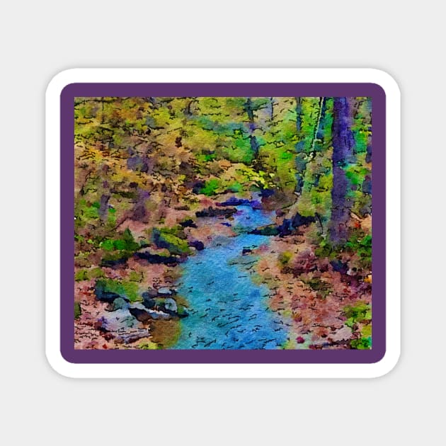 Pretty little mountain stream Magnet by Dillyzip1202