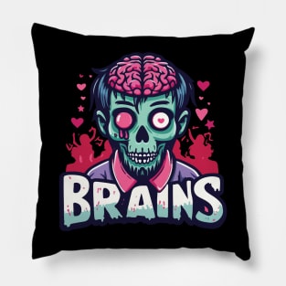 Zombie Brains Pillow