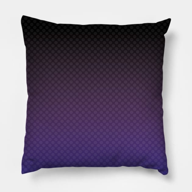 Blue black ombre gradient pattern design with white polka dots by dmerchworld Pillow by dmerchworld