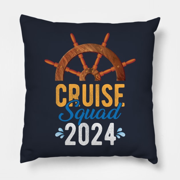 Cruise Squad 2024 Group Gifts Vacation Family Matching Pillow by printalpha-art