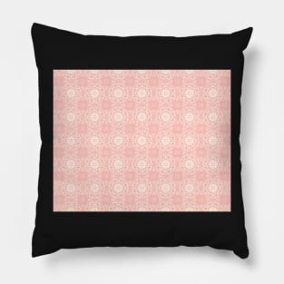 Pale Rose Gold Mandala Pattern Pillow