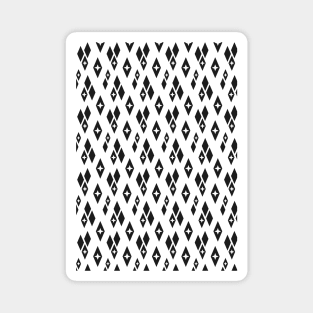 Atomic MCM Diamonds Pattern Black and White Magnet