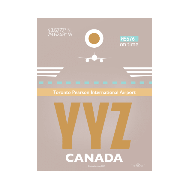 YYZ CANADA Toronto airport code by Woohoo