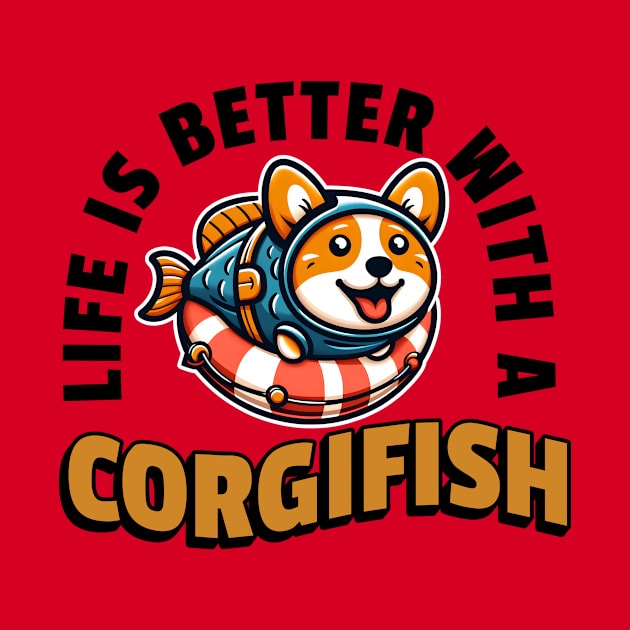 Life Is Better With A Corgifish by WolfeTEES