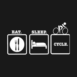 Eat Sleep Cycle Symbol Logo T-Shirt