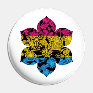 Flight Over Flowers of Fantasy - Pansexual Pride Flag Pin