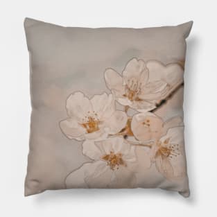 Memories aesthetic beautiful bloom flowers cherry blossom romantic love beauty Pillow