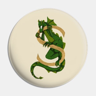 Green Dragon Letter S 2023 Pin
