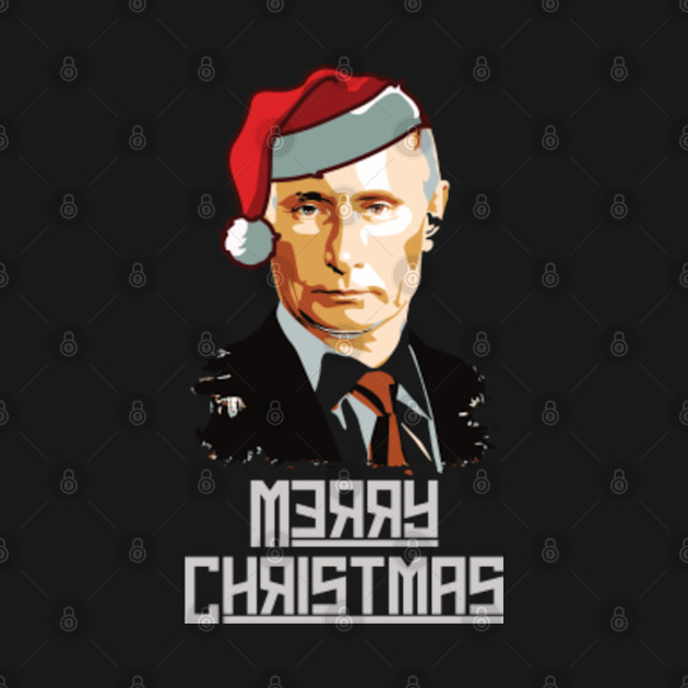 Discover Fun Merry Christmas Putin Vladimir Russia Russky - Funny Christmas - T-Shirt