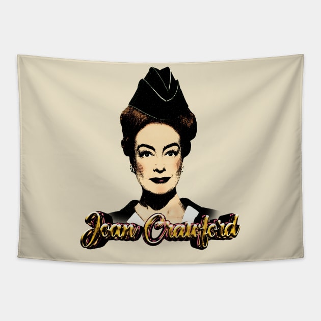 Joan Crawford - Engraving Style Tapestry by Chase Merch