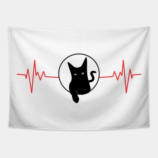 My heart beats for Black Cats Tapestry