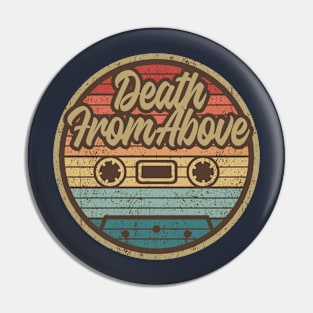 Death From Above Retro Cassette Circle Pin