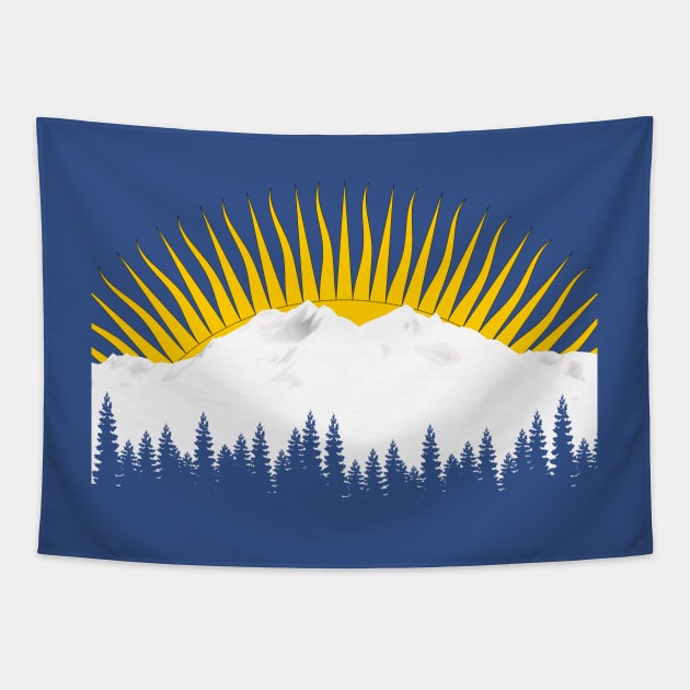 Snowboard British Columbia Tapestry by DWFinn