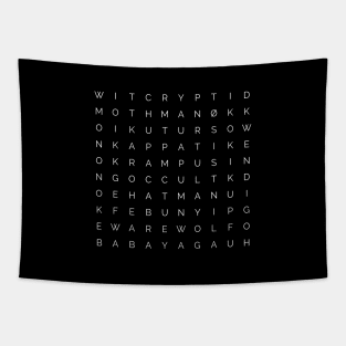 Hidden word puzzle - Cryptids Tapestry