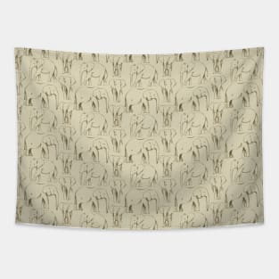 Sketch Book Elephants Tapestry